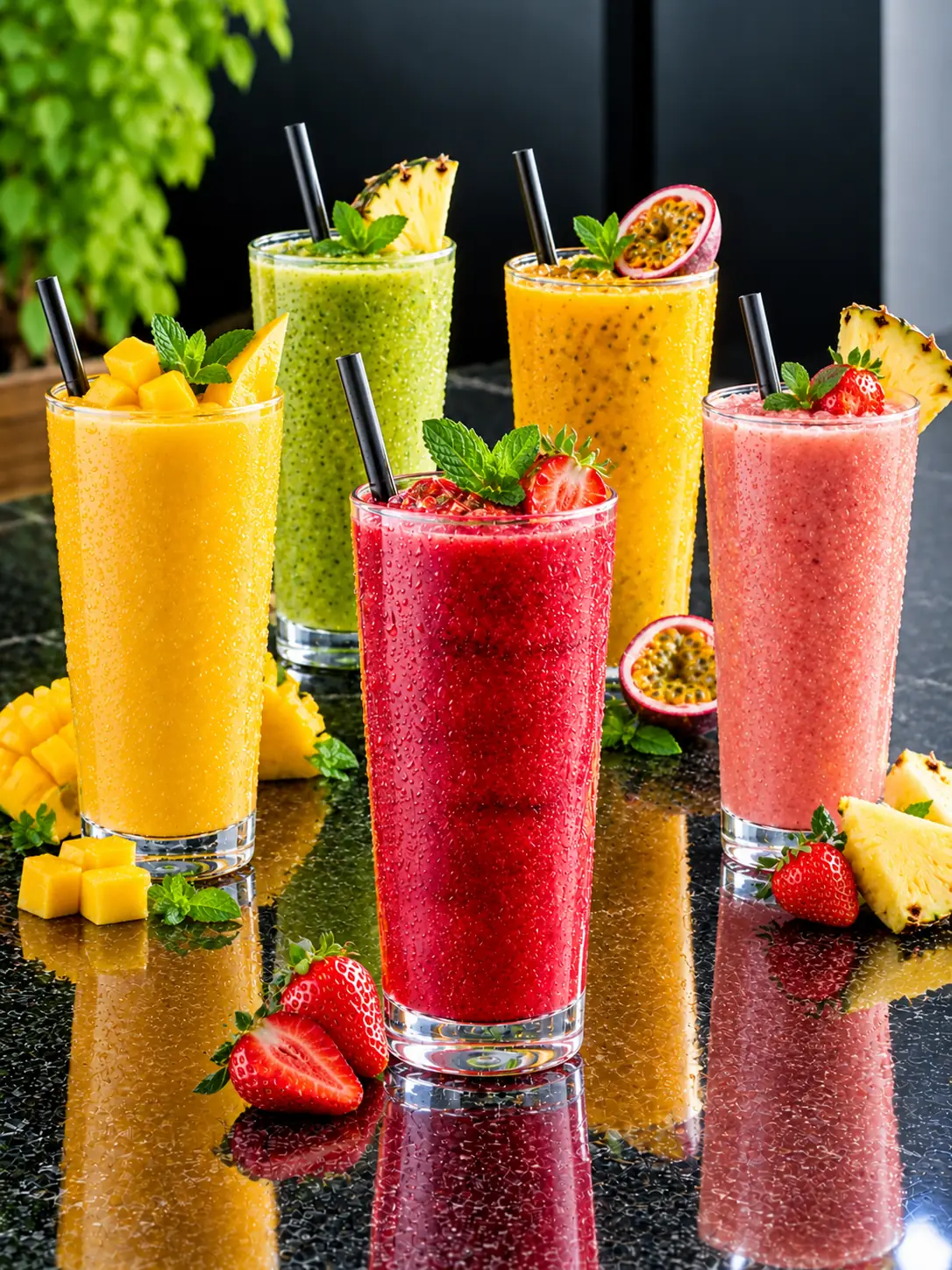 Fresh fruit smoothies